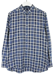 GANT Tech Prep Regular Shirt Men's XL Plaid Pattern Blue Long Sleeve Logo Pocket - Picture 1 of 9