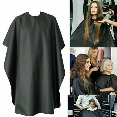 ACCESSOTECH Professional Hair Cutting Apron Salon Barber Hairdressing Cut Gown Black Cape UK