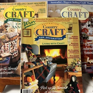 Australian Country Craft Decoration Living With Craft 3 Magazine Mixed Patterns - Picture 1 of 7