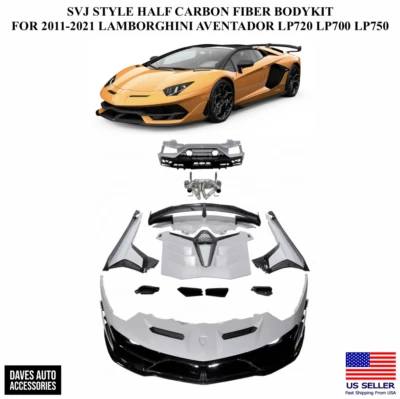 Aftermarket SVJ Style Body Kit Fit 11-22 Lamborghini Aventador LP700 Half Carbon - Image 1 of 4