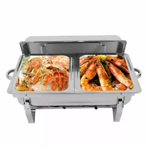 Chafing Dish Speisenwärmer Buffet Bankett Catering Warmhaltebehälter Edelstahl - Bild 1 von 12