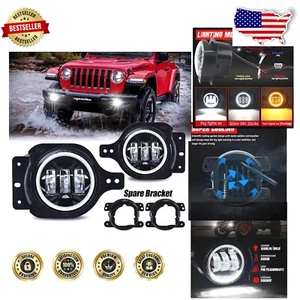 High-Performance 4-Inch LED Fog Lights for 2018-2022 Jeep Wrangler & Gladiator - Bild 1 von 8