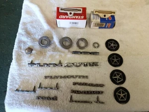 PLYMOUTH 69 road runner letters, ballast resistors, ant bezels, whl ctrs, pster - Picture 1 of 5