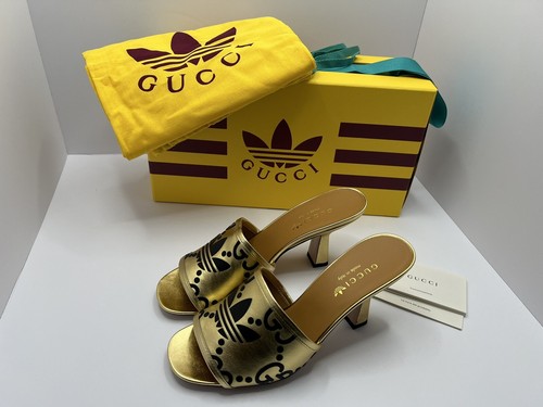Sandalo Gucci X Adidas nappa in pelle seta taglia 6 1 2