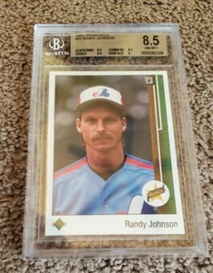 1989 Upper Deck Randy Johnson Rookie Card #25 Expos Mariners HOF BGS 8.5 - Picture 1 of 2