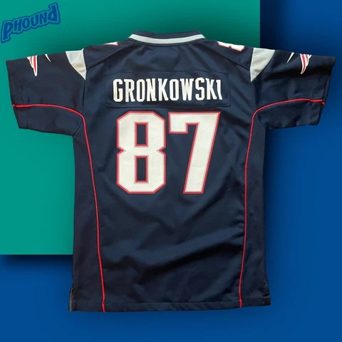 Nike On Field Gronkowski Patriots Super Bowl Jersey Youth Medium Gronk NFL #87 Cover