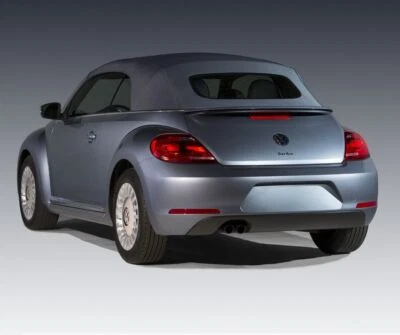 Se adapta a Volkswagen Beetle 12-19 convertible techo y ventana de vidrio lona sarga negra Foto 1 de 4