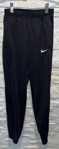 EUC Unisex Youth NIKE Sweatpants Zipper Legs & Pockets Elastic Waist Black M - Picture 1 of 6