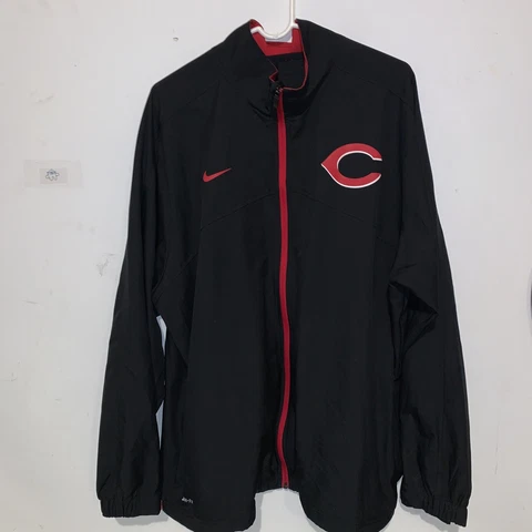 Nike Baseball Dri Fit Cincinnati Reds Full Zip Jacket Men's Black XXL Great Con Cover