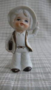 Steingut/Ton Figur Mädchen - Bild 1 von 2