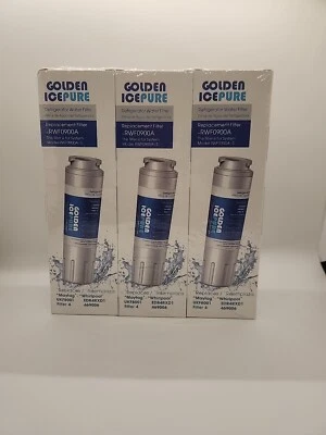 Golden Ice Pure RWF0900A White Blue Replacement Refrigerator Water Filter 3 Pack - Image 1 of 3