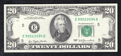 FR. 2072-E 1977 $20 FRN FEDERAL RESERVE NOTE RICHMOND, VA GEM UNCIRCULATED (E) - Image 1 of 2