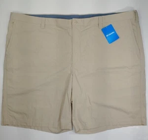 Columbia Washed Out Shorts Lightweight Poplin Summer Men's Big Tall 52 Beige NWT - Picture 1 of 5
