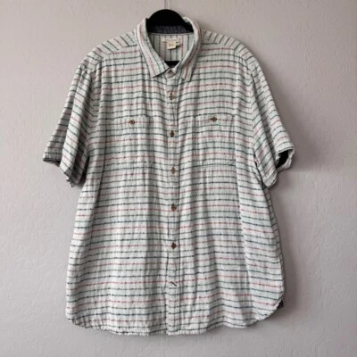 Carbon 2 Cobalt Striped Shirt Short Sleeve Button Up Casual XL - Image 1 of 4