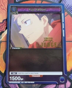 Tarjeta inglesa Yuji Itadori Judge Pack Premio Promocional UEPR/JJK-1-037 Union Arena - Imagen 1 de 4