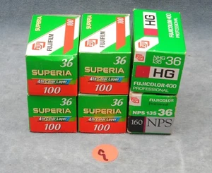 6 ROLLOS NOS BOLSA MIXTA FUJIFILM 36 EXPOSICIÓN, PELÍCULA IMPRESIÓN COLOR 35MM 2005/1999/96 - Imagen 1 de 1