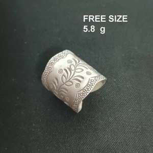 FINE SILVER RINGS 925 STERLING Timeless Charm: Free-Size Silver Band #A102 - Picture 1 of 5
