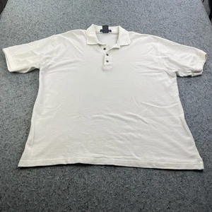 Cumberland Bay Polo Shirt XXL White Pima Cotton Peru Short Sleeve 25x30 - Picture 1 of 6