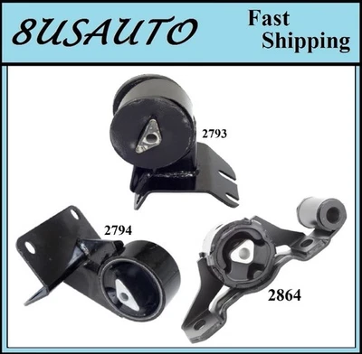 3 PCS MOTOR & TRANS MOUNT FIT 1993-1995 Jeep Grand Cherokee 4.0L - AUTO TRANS - Image 1 of 4