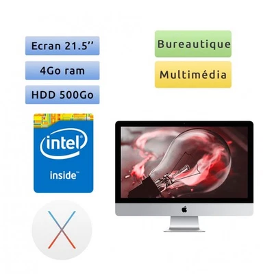 Occasion - Apple iMac 21.5" C2D 3.06GHz A1311 (EMC 2308) 4Go 500Go - Grade B - U - Photo 1/3