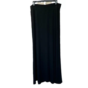 Karen Kane Maxi Skirt XL Pull On Black Goth Witchy Capsule Basic Slinky - Picture 1 of 7
