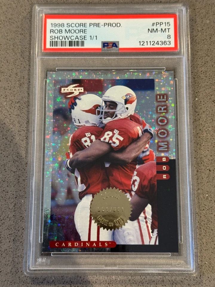 1998 Score Pre-Production Showcase 1/1 (one of one) #15 Rob Moore PSA NM-MT 8 - Image 1 of 2