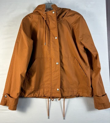 GAP Mujer Recortado Anorak Forrado Repelente al Agua Marrón Capucha Mediana Foto 1 de 4