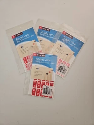 Smead Lot Of 4 250 Red Year Labels Color Coding - Image 1 of 4