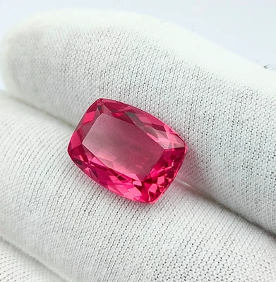 12x16 mm. Pinktourmaline Cushion Cut Lot Loose Gemstone for Jewelry Making - Image 1 of 4