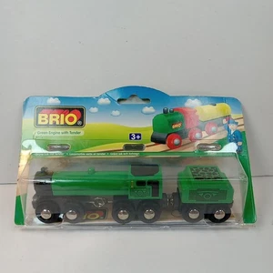 Tren de madera 33645 BRIO motor verde con TENDER ¡NUEVO EN CAJA! Thomas - Imagen 1 de 9