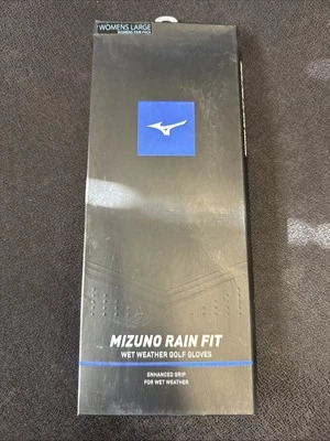 NUEVO Par de guantes de golf Mizuno RainFit negros para clima húmedo - para mujer talla L Foto 1 de 4