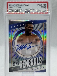 2024 Topps Chrome Mike Tyson Ring Generals Auto /120 PSA 9 - Picture 1 of 2