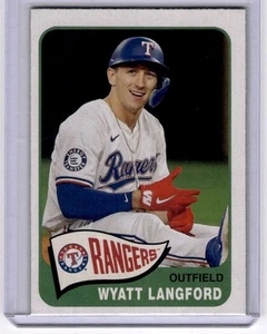 2025 Topps Heritage 25th Anniversary Wyatt Langford Texas Rangers #H25-14 - Picture 1 of 2