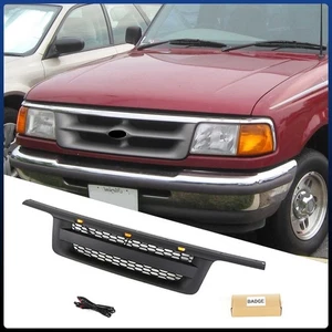Black Front Grille Bumper Mesh with Light for Ford Ranger 1995-1997 - Picture 1 of 6