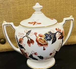 COALPORT HONG Bone China Two Handle Sugar Bowl W Top England BEAUTY! - Picture 1 of 17