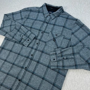 Roark Nordsman Light Flannel Shirt Mens XL Classic Fit Gray Soft Elbow Patches - Picture 1 of 13