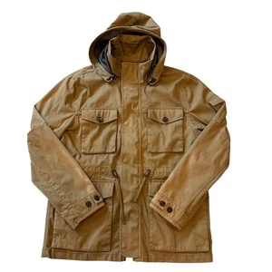 Abrigo de campo militar Walace & Barnes para hombre grande marrón mezcla de lino con capucha *DEFECTO* - Imagen 1 de 15