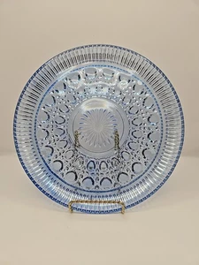 Vintage 1960er Indiana Blue Ice Transparent Glas 11" Servierplatte Platte USA - Bild 1 von 7