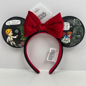 Disney Star Wars Luke Skywalker Darth Vader Navidad Orejas de Minnie Mouse Diadema - Imagen 1 de 6