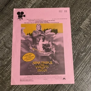Star Trek "The Wraith Of Khan" 1982 Army Exchange Only Flyer Vintage RAR!!! - Bild 1 von 4
