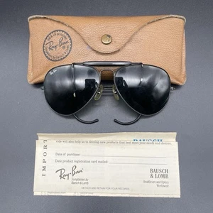 Vintage Rayban Outoorsman Sunglasses w/ Original Leather Case & Certificate - Picture 1 of 13