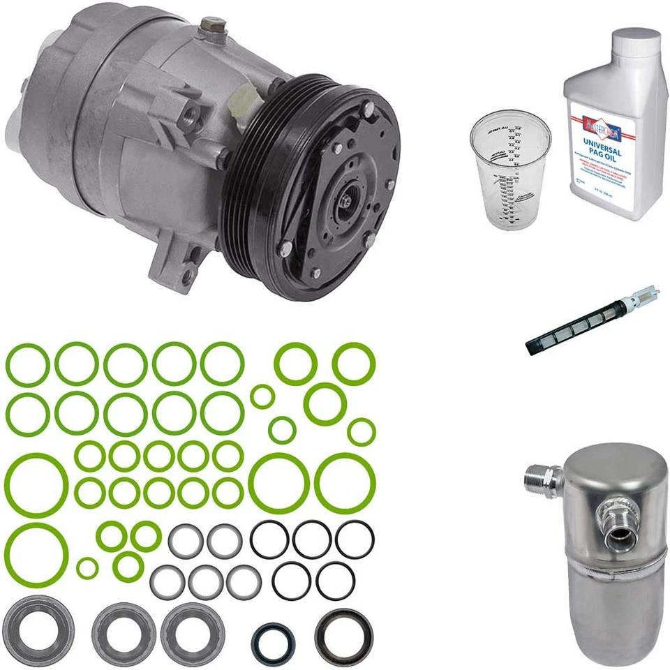 Compresor de aire acondicionado Omega para Pontiac Sunfire 1995-2001 con kit de reparación de aire acondicionado DAC Foto 1 de 1