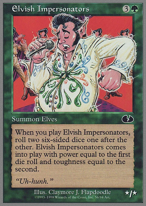 Magic the Gathering MTG Elvish Impersonators (56) Unglued   LP - Image 1 of 1