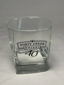 Forty Creek 40 Creek Whisky Square Bottom Somewhat Round Top Rocks Bourbon Glass - Picture 1 of 3
