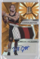 2015-16 Panini Spectra Orange Prizm Patch Auto 7/25 Pat Connaughton Rookie RC