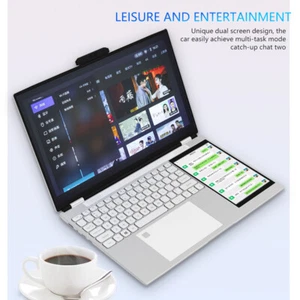 15.6 inch Double Screen Laptop Computer 2.9GHz 16GB RAM 1TB SSD HDMI Windows11 - Picture 1 of 14