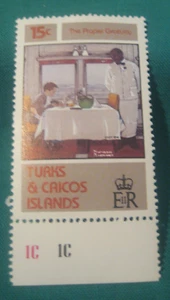 1982 Turks & Caicos Islands-15c Proper Gratuity by Norman Rockwell-MNH Single - Picture 1 of 2