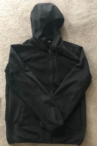 Reebok Men's Full Zip Front Hoodie Track Jacket Size M Medium Gym Running Black - Picture 1 of 4