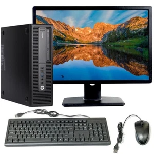HP Desktop i5 Computer PC 8GB 500GB DVD WiFi 20in LCD Windows 10 - Picture 1 of 8
