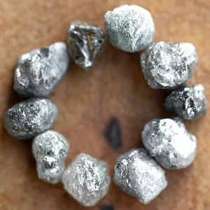 Diamante suelto natural áspero 2,00 quilates 3-4 mm gris 10 piezas diamante crudo sin cortar - Imagen 1 de 5